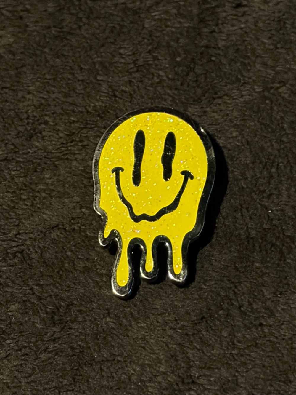 Jad is Rad @radordie Melting Glitter Smiley Enamel Pin